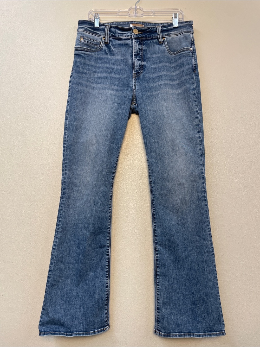KUT Natalie Fab Ab Bootcut High rise W12 Mid wash Denim 5 Pocket Blue Jeans